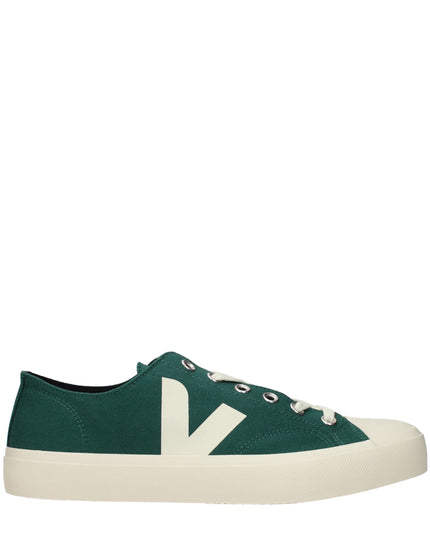 Veja Green Fabric Low Top Sneakers