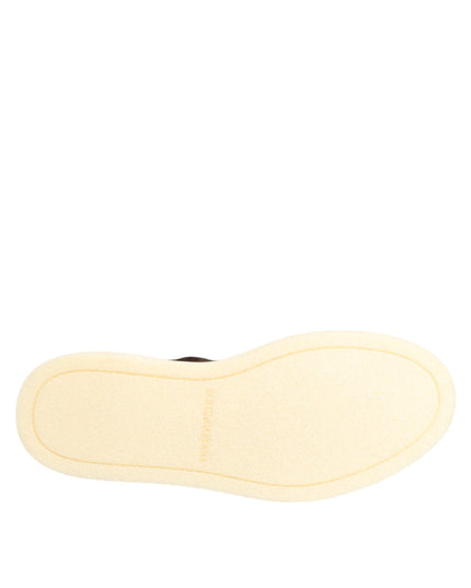 Dolce & Gabbana Brown Suede Lace Up Ankle Short Boots Shoes