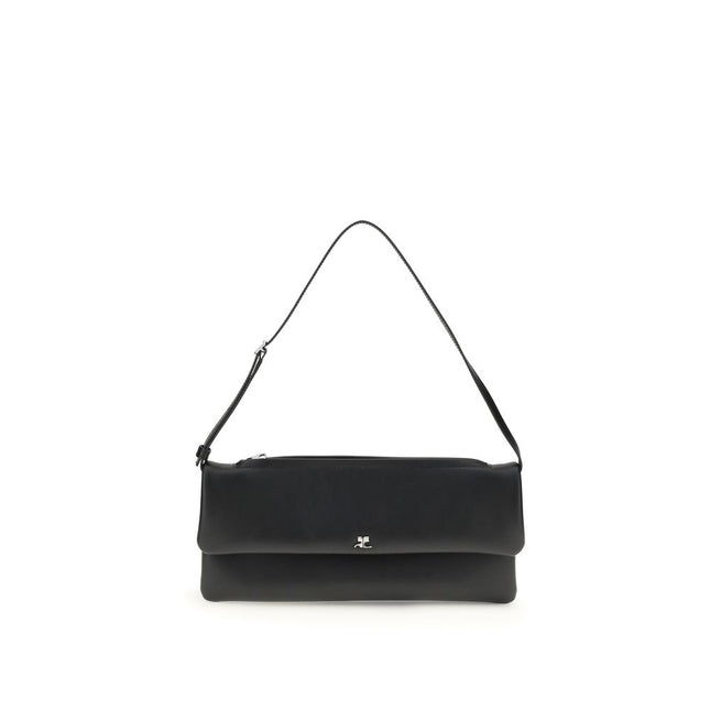 Courrèges Black Calf Leather Bos Taurus Shoulder Bag