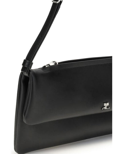 Courrèges Black Calf Leather Bos Taurus Shoulder Bag