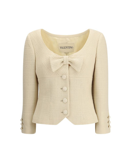 Valentino Cream Fleece Wool Coat