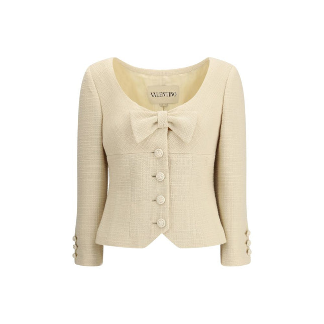 Valentino Cream Fleece Wool Coat