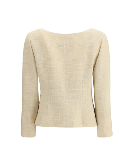 Valentino Cream Fleece Wool Coat