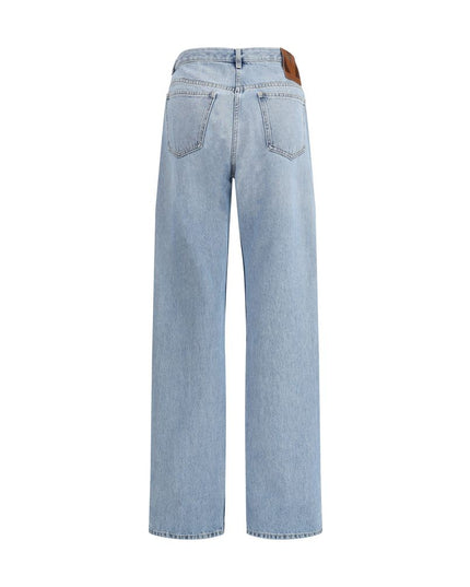 Valentino Light Blue Cotton High-Waisted Jean