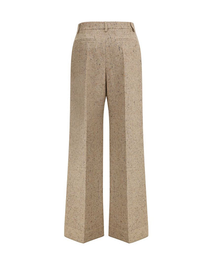 Valentino Beige Fleece Wool Casual Pants