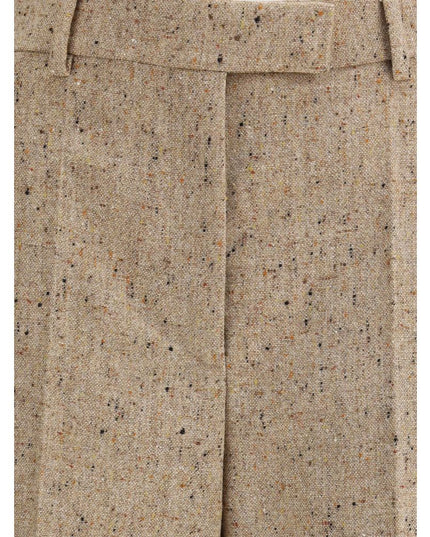 Valentino Beige Fleece Wool Casual Pants