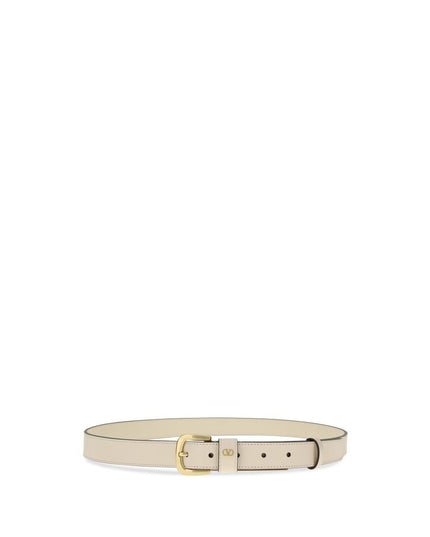 Valentino Garavani White Leather Regular Belt