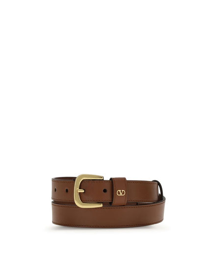Valentino Garavani Brown Leather Regular Belt
