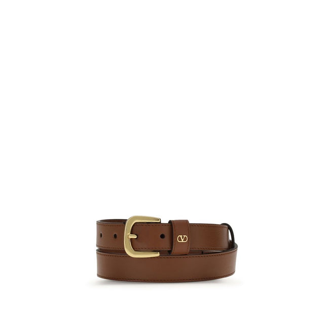 Valentino Garavani Brown Leather Regular Belt