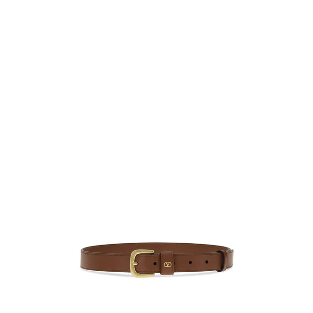 Valentino Garavani Brown Leather Regular Belt