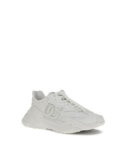 Dolce & Gabbana White Polyamide Athletic Sneakers
