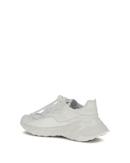 Dolce & Gabbana White Polyamide Athletic Sneakers