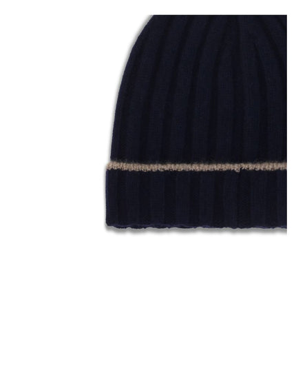 Brunello Cucinelli Blue Cashmere Beanie