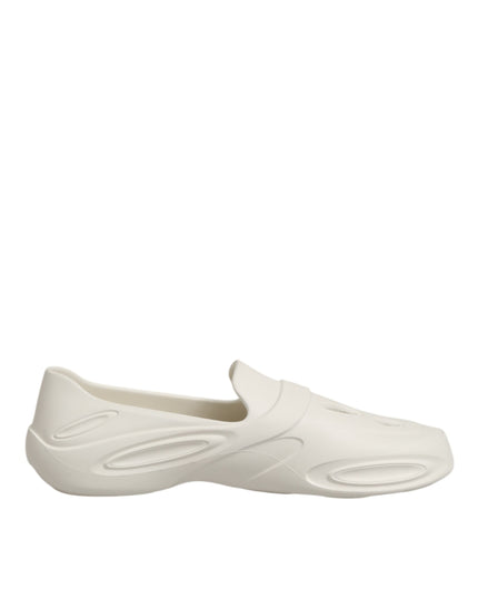 Dolce & Gabbana White Rubber Slides Low Top Sneakers Shoes
