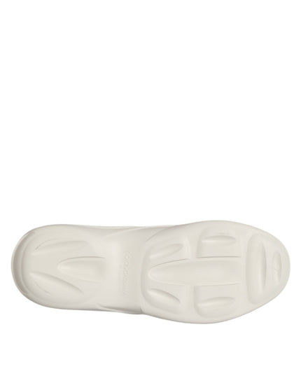 Dolce & Gabbana White Rubber Slides Low Top Sneakers Shoes