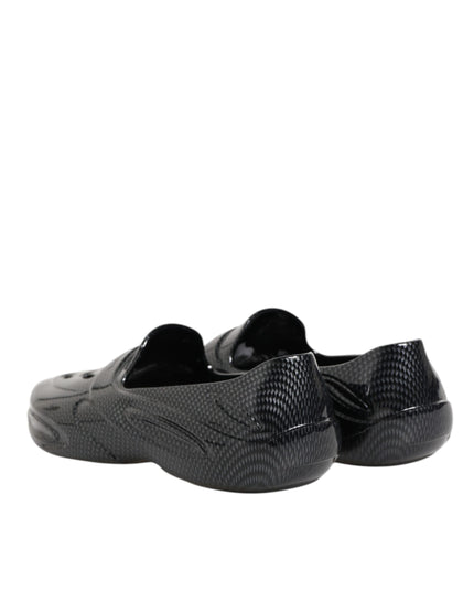 Dolce & Gabbana Black Rubber Slides Low Top Sneakers Shoes