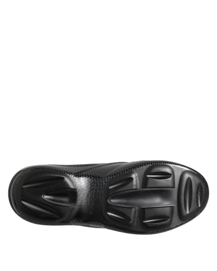 Dolce & Gabbana Black Rubber Slides Low Top Sneakers Shoes