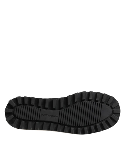 Dolce & Gabbana Black Nylon Low Top Slip On Sneaker Shoes