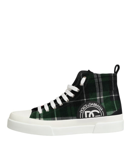 Dolce & Gabbana Multicolor DG Logo Men High Top Sneakers Shoes