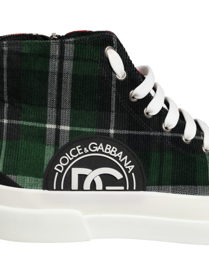 Dolce & Gabbana Multicolor DG Logo Men High Top Sneakers Shoes