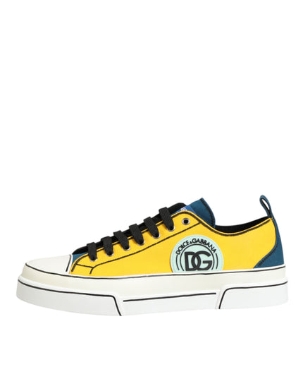 Dolce & Gabbana Multicolor Cotton Logo Low Top Sneakers Shoes