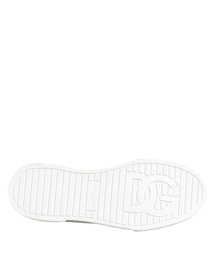 Dolce & Gabbana Multicolor Cotton Logo Low Top Sneakers Shoes