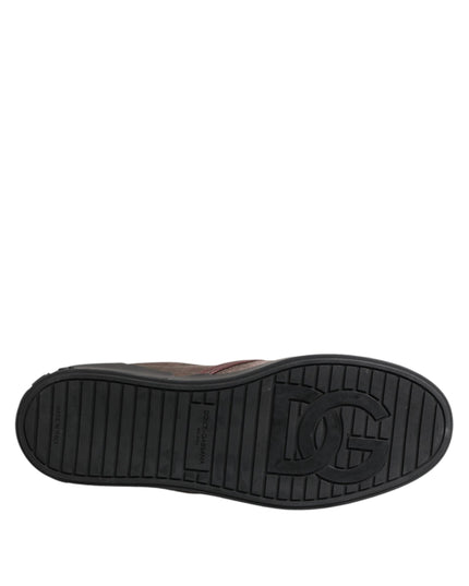 Dolce & Gabbana Multicolor Cotton Low Top Slip On Men Sneakers Shoes