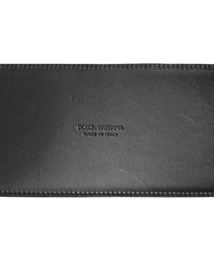 Dolce & Gabbana Black Leather 4-Strap Metal Multi-Buckle Belt