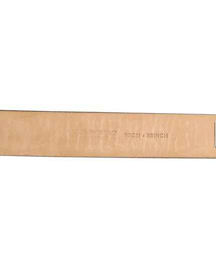 Dolce & Gabbana Black Classic Leather Silver-Tone Buckle Belt