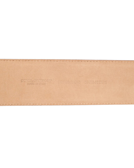 Dolce & Gabbana Burgundy Leather Gold Metal Buckle Women Belt