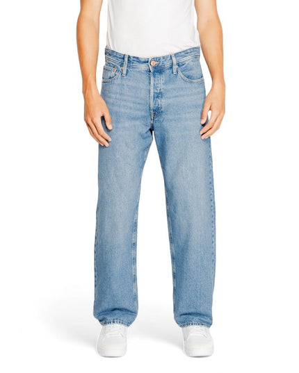 Jack Jones Blue Cotton Relaxed Fit Jeans