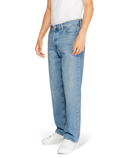 Jack Jones Blue Cotton Relaxed Fit Jeans
