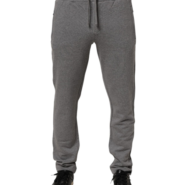 Dolce & Gabbana Cotton Jogger Sweatpants Trouser Gray