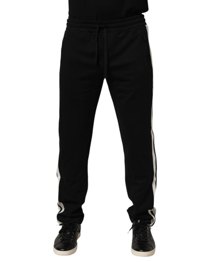 Dolce & Gabbana Black Cotton Jogger Sweatpants Trouser Pants