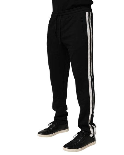 Dolce & Gabbana Black Cotton Jogger Sweatpants Trouser Pants