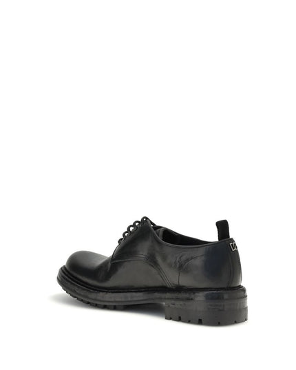 Dolce & Gabbana Black Calf Leather Bos Taurus Oxfords And Derbies