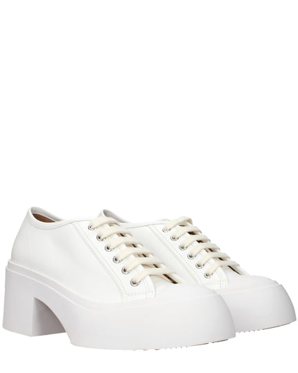 Marni White Leather Platform Sneakers