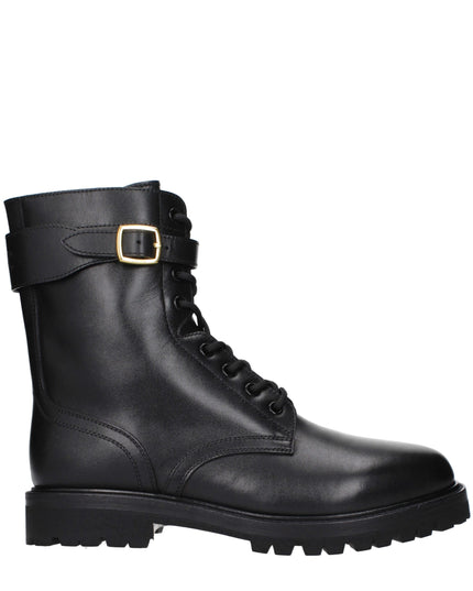 Celine Black Leather Ankle Boots
