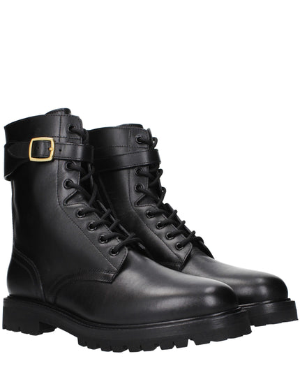 Celine Black Leather Ankle Boots