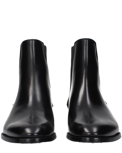 Celine Black Leather Ankle Boots