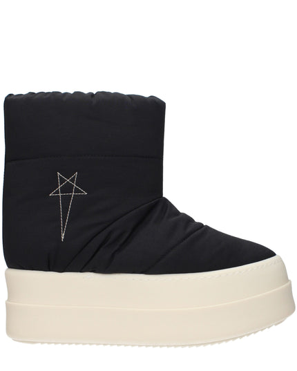 Rick Owens Black Fabric Ankle Boots