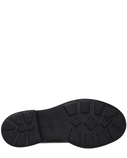 Prada Black Leather Oxfords And Derbies