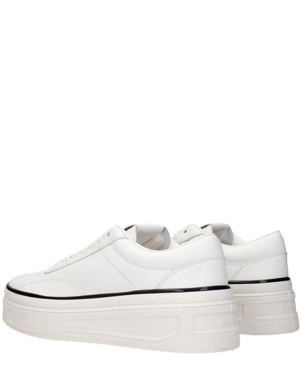 Jil Sander White Leather Platform Sneakers