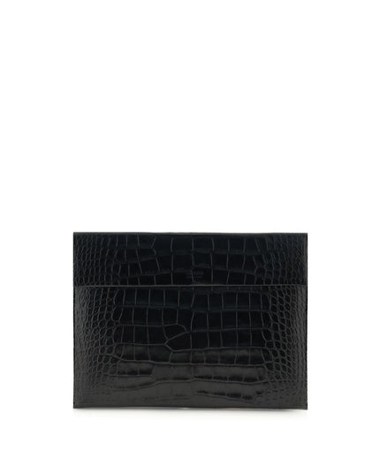 Tom Ford Black Leather Clutch Bag