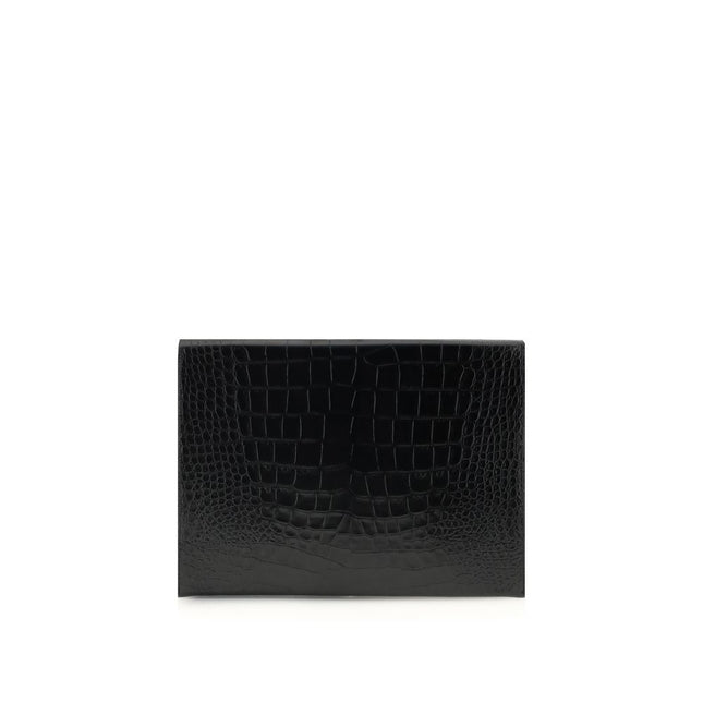 Tom Ford Black Leather Clutch Bag