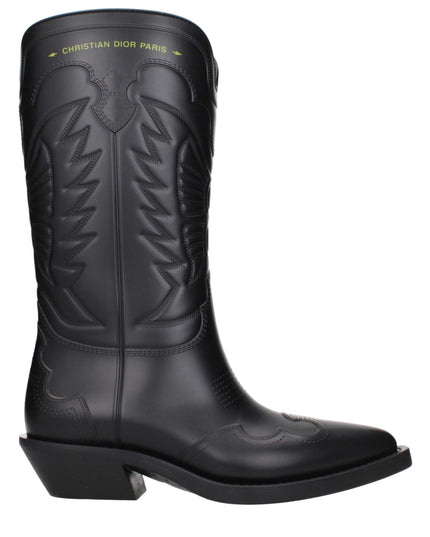 Christian Dior Black Cotton Boots