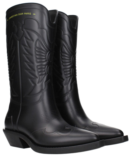 Christian Dior Black Cotton Boots
