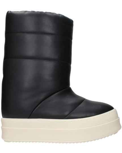 Rick Owens Black Leather Ankle Boots