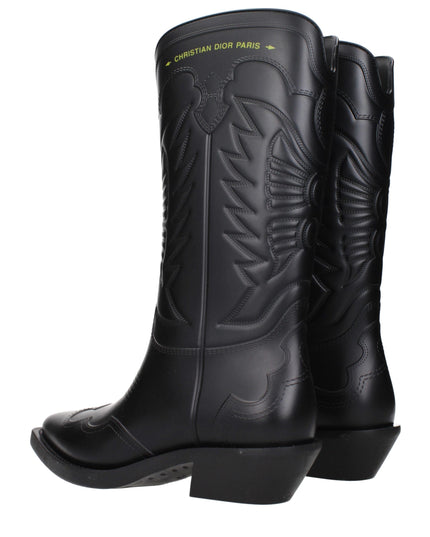Christian Dior Black Cotton Boots