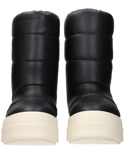 Rick Owens Black Leather Ankle Boots